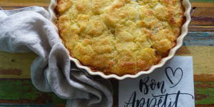 Beitragsbild des Blogbeitrags Kartoffel – Gratin mit Thunfisch und Zwiebeln