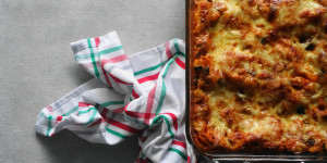 Beitragsbild des Blogbeitrags Gemüse – Lasagne ohne Béchamel