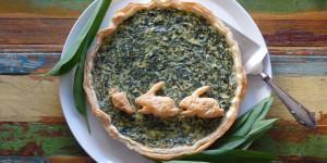Beitragsbild des Blogbeitrags Bärlauch – Tarte mit Ricotta 