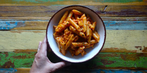 Beitragsbild des Blogbeitrags „What I found in the fridge“- Pasta
