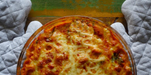 Beitragsbild des Blogbeitrags „Pasta pasticciata“ con spinaci e carote 