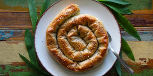 Beitragsbild des Blogbeitrags Spanakopita mit Bärlauch 