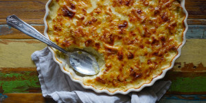 Beitragsbild des Blogbeitrags Kartoffel – Lauch – Gratin mit Käse 