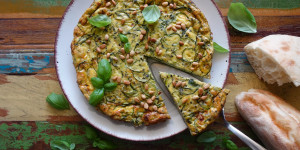 Beitragsbild des Blogbeitrags Ofen – Frittata mit Zucchini 