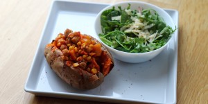 Beitragsbild des Blogbeitrags MEXICAN STYLE BAKED SWEET POTATO RECIPE 
