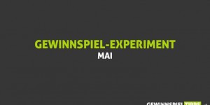 Beitragsbild des Blogbeitrags Gewinnspiel-Experiment: Das war der Mai