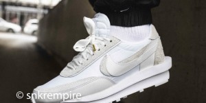 Beitragsbild des Blogbeitrags NIKE x Sacai LDWaffles White first Look