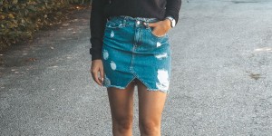 Beitragsbild des Blogbeitrags Jeansrock kombinieren für das perfekte Herbstoutfit