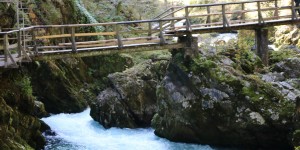 Beitragsbild des Blogbeitrags Wandern zur Vintgar Schlucht beim Bleder See in Slowenien 