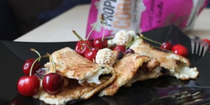 Beitragsbild des Blogbeitrags Healthy cherry pancake rolls 