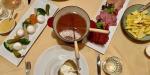 Beitragsbild des Blogbeitrags Fondue im Schlosshotel Dörflinger Bludenz