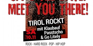 Beitragsbild des Blogbeitrags TIROL ROCKT! am 10. November 2018 in der Livestage Innsbruck EVENTTIP 