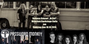 Beitragsbild des Blogbeitrags HAMMERSCHMITT RELEASE KONZERT: „DR.EVIL“ im Backstage in München. Very Special Guests: Password Monkey & Cil City