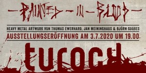 Beitragsbild des Blogbeitrags Painted In Blood  Heavy Metal Artwork von Thomas Ewerhard, Jan Meininghaus und Björn Gooßes  Ausstellung im Essener Turock vom 03.07.2020 bis 04.08.2020 