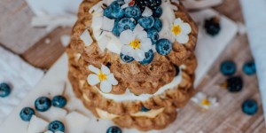Beitragsbild des Blogbeitrags Vegane Waffeln ohne Zucker