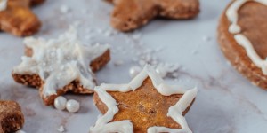 Beitragsbild des Blogbeitrags Kekse ohne Zucker – weihnachtliches Protein Lebkuchen Rezept 
