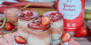 Beitragsbild des Blogbeitrags Rhabarber Curd Rezept ohne Zucker