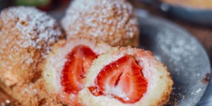 Beitragsbild des Blogbeitrags Einfache Topfenknödel ohne Zucker