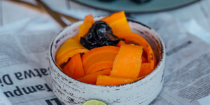 Beitragsbild des Blogbeitrags Karottenlachs Rezept vegan & einfach