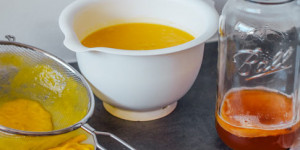 Beitragsbild des Blogbeitrags Mango Kombucha selber machen 