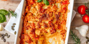 Beitragsbild des Blogbeitrags Gnocchi Auflauf mit Kürbis schnell und einfach
