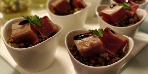 Beitragsbild des Blogbeitrags Linsensalat mit Thunfisch