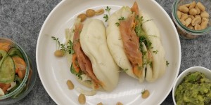 Beitragsbild des Blogbeitrags Gua Bao Buns mit Räucherlachs