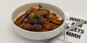 Beitragsbild des Blogbeitrags Bulgogi-Melanzani