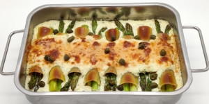 Beitragsbild des Blogbeitrags Cannelloni agli asparagi con salsa di ricotta  