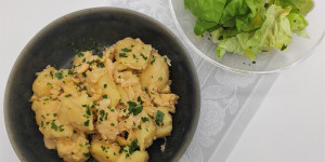 Beitragsbild des Blogbeitrags Eiernockerl mit grünem Salat
