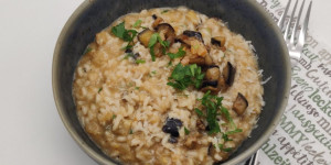 Beitragsbild des Blogbeitrags Zitronen-Auberginen-Risotto