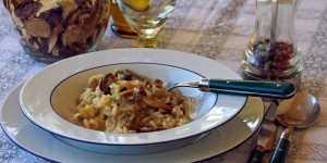 Beitragsbild des Blogbeitrags Cremiges Pilzrisotto zur Pilzsaison 