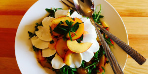 Beitragsbild des Blogbeitrags Nektarinen-Mozzarella-Salat