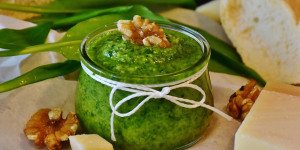 Beitragsbild des Blogbeitrags Frühlingskraut Bärlauch: Saisonales Bärlauchpesto