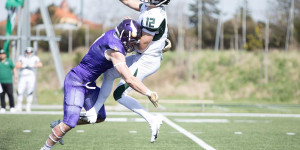 Beitragsbild des Blogbeitrags Highlights vom Wiener AFL Derby Vikings vs. Dragons