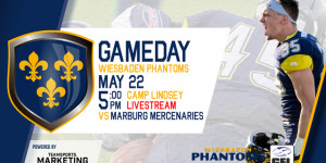 Beitragsbild des Blogbeitrags GFL-LIVE: Wiesbaden Phantoms vs. Marburg Mercenaries 