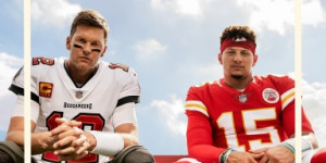 Beitragsbild des Blogbeitrags Brady und Mahomes am NFL Madden 22 Cover