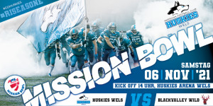 Beitragsbild des Blogbeitrags Mission Bowl LIVE: Huskies vs. Wild 