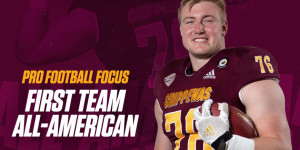 Beitragsbild des Blogbeitrags CMU Left Tackle und Draft Prospect Raimann im Interview 