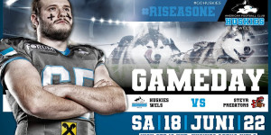 Beitragsbild des Blogbeitrags AFL Division 3 LIVE: Huskies Wels besiegen Steyr klar 