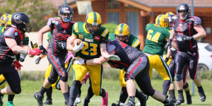 Beitragsbild des Blogbeitrags Thriller in Bruck: Rhinos schlagen Hammers 