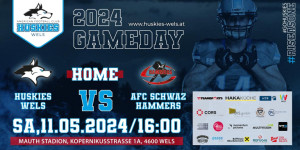 Beitragsbild des Blogbeitrags Division 2 LIVE: Huskies Wels vs. Schwaz Hammers 