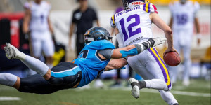Beitragsbild des Blogbeitrags Retro-Vikings ziehen dem Panther die Zähne
