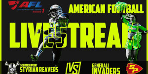 Beitragsbild des Blogbeitrags Division 1 Live: Styrian Reavers vs. St. Pölten Invaders