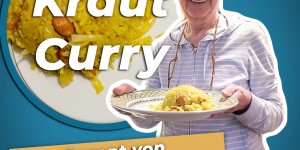 Beitragsbild des Blogbeitrags Curry Kraut Reis Rezept von Oma Friederike 