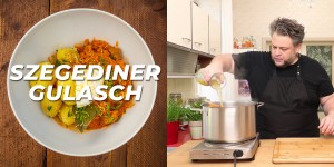 Beitragsbild des Blogbeitrags Szegediner Gulasch Rezept Video