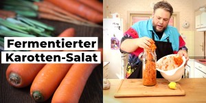 Beitragsbild des Blogbeitrags Fermentierter Karottensalat – Rezept Video