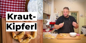 Beitragsbild des Blogbeitrags Krautkipferl – Rezept Video von Cooking Alex 