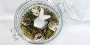 Beitragsbild des Blogbeitrags DIY: Ostern im Glas. Eine schnelle und einfache Oster-Deko