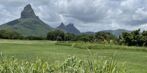 Beitragsbild des Blogbeitrags Mauritius – Tamarina Golf Club: das „Matterhorn von Mauritius“, ein tosender Wildbach und zuweilen ein Affenzirkus
